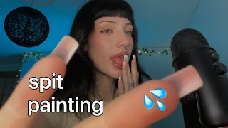 Spit painting your names 💗🎀 mouth sounds asmr [upl. by Hospers]