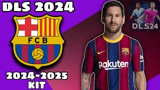 DLS 2024 CUSTOM KIT INPUT  DREAM LEAGUE SOCCER 2024  DLS 2024 BARCELONA FC KIT 😎 [upl. by Hewes]