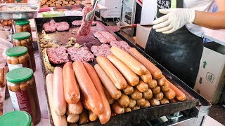 Italian quotSalamellequot and German Würstel Found On the Road in Turin Italy Street Food [upl. by Kelula]