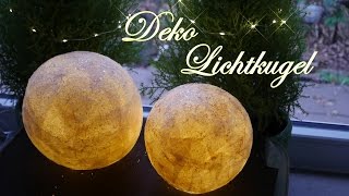 LichtKugeln  DekoLichter  Leuchtende Kugeln aus Servietten basteln [upl. by Sucitivel]