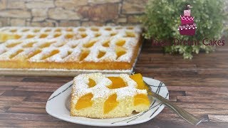 PfirsichBlechkuchen  Blitzkuchen  Einfach Schnell amp Lecker [upl. by Peppel744]