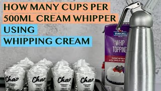 ASKCHAO HOW TO MAKE WHIPPED CREAM USING WHIPPING CREAM  WHIPPED CREAM DISPENSER  COST PER CUP [upl. by Clem859]