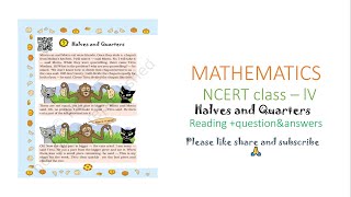 chapter 9 halves and quarters part 2 ncert class 4 maths chapter 9 halves and quarters [upl. by Bud462]