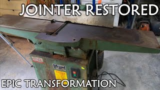 RESTORATION of a Jointer Stunning Result  Bought CHEAP at Auction 6 Inch JointerPlaner [upl. by Crissy]