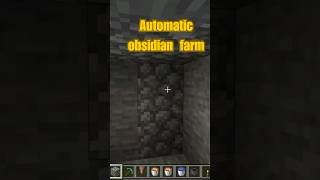 automatic unlimited obsidian farm in minecraft minecraft [upl. by Audsley]