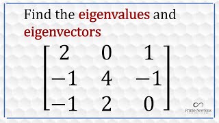 3 x 3 eigenvalues and eigenvectors [upl. by Xena]