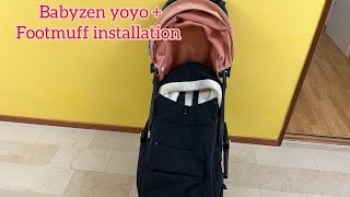 Babyzen yoyo footmuff installation  yoyo 6 [upl. by Dnamra]