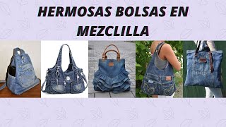 BOLSAS EN MEZCLILLA 😍 MIXED BAGS [upl. by Eiggep]