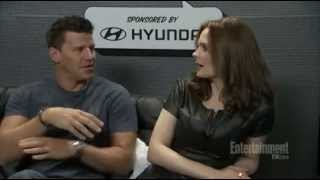 David Boreanaz and Emily Deschanel EW Interview ComicCon 2013 [upl. by Corron]