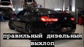 Мощный выхлоп для дизельной BMW 640d f13Активный выхлоп [upl. by Sarid]