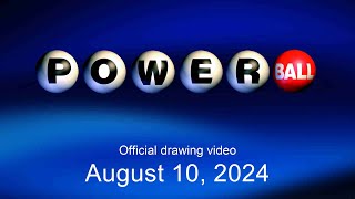 Powerball drawing for August 10 2024 [upl. by Meehaf]