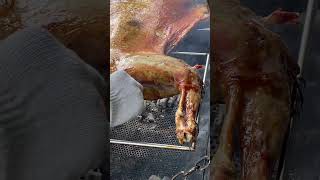 Eating a whole roasted lamb is so delicious anyone meat roast food BBQ delicious [upl. by Orual937]