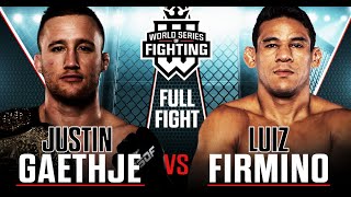 Full Fight  Justin Gaethje vs Luiz Firmino Lightweight Title Bout  WSOF 34 2016 [upl. by Pandolfi]