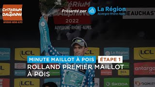 Dauphiné 2022 Stage 1  AURA Polka Dot Jersey Minute [upl. by Nylirrej]