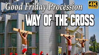 Good Friday Procession  Reenactment of Stations of the Cross  Christ Cathedral California 4K [upl. by Wyndham]