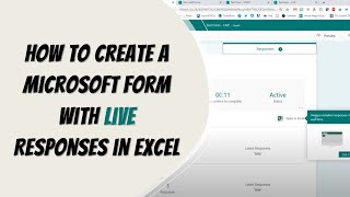 How to Create a Microsoft Form with Live Responses in Excel [upl. by Chester689]