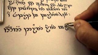 Writing with Tengwar sindarin mode [upl. by Bevan]