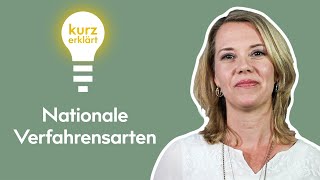 Nationale Verfahrensarten  Kurz erklärt 4  BI MEDIEN [upl. by Llevrac960]