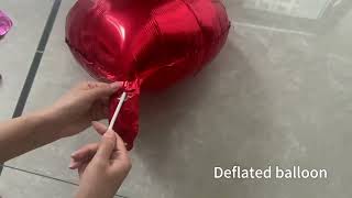 Foil balloons inflated and deflated [upl. by Steffy]