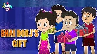 Bhai doojs Gift  Happy Bhai Dooj  Animated Stories  English Cartoon  Moral Stories  PunToon [upl. by Libby]