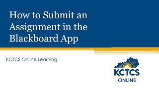 How to Submit an Assignment in the Blackboard App [upl. by Notnelc805]