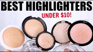 BEST DRUGSTORE HIGHLIGHTERS UNDER 10  Best Drugstore Makeup Series [upl. by Hcone]