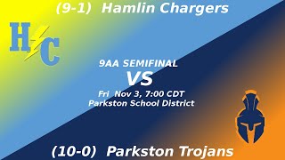 Football Semifinal Hamlin Chargers vs Parkston Trojans FB [upl. by Adelia]