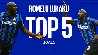 TOP 5 INTER GOALS  ROMELU LUKAKU ⚫🔵 [upl. by Refinnej]