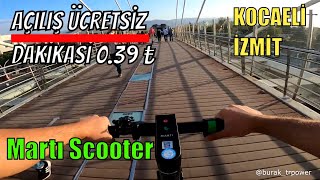 Kocaeli Martı Scooter Kiraladım  Açılış Ücretsiz  YOKUŞ DENEMESİ   Kocaeli Büyükşehir Bld [upl. by Ike]