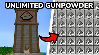 MAKING A GUNPOWDER FACTORY in Minecraft Bedrock Survival Ep 10 [upl. by Jillie]