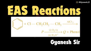 Electrophilic Aromatic Substitution EAS reaction  Reactions of Aromatic compounds for JEE [upl. by Rosina]