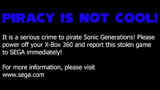 Sonic Generations  AntiPiracy Screen Fanmade [upl. by Kaia]