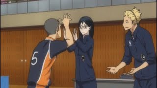 Haikyuu Tanaka highfives kiyoko [upl. by Hsac59]