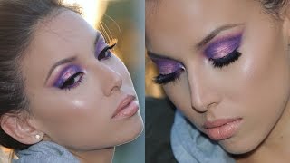 Bold Purple Eyeshadow Tutorial  LustreLux [upl. by Ludwig]