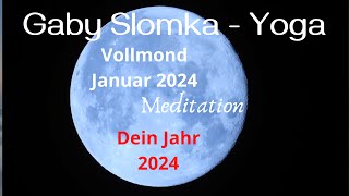 Yoga für Senioren  Vollmondmeditation Januar 2024  Gaby Slomka Yoga [upl. by Reinald]