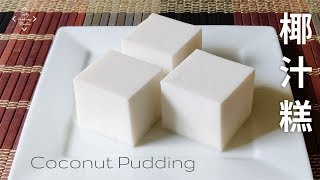 Simple Coconut Pudding Jelly recipe  椰汁糕  簡單做法 [upl. by Jaime]