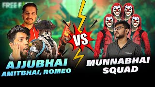 OMG AJJUBHAI AND AMITBHAI SQUAD VS MUNNABHAI SQUAD  FREE FIRE HIGHLIGHTS [upl. by Jecon]