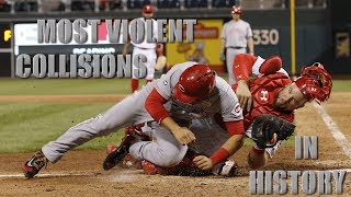 MLB  Most Violent Home Plate Collisions in History [upl. by Nylirrej]