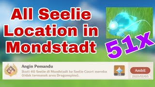 Semua Lokasi Seelie di Mondstadt  Genshin Impact [upl. by Allesor]