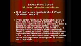 Backup iPhone Contatti [upl. by Nnylyoj]