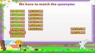 Learn Grade 3  English Grammar  Synonyms [upl. by Sillig]