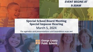 OCPS  20240305 School Board Meeting [upl. by Maffei821]