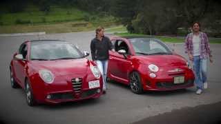 Reto Hatchbacks Alfa Romeo Mito y Fiat 500C Abarth CarGlobe [upl. by Liakim]