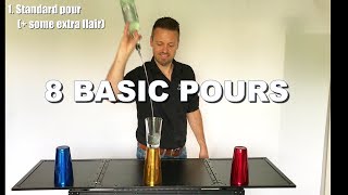 Flair bartending instruction video 3 8 Basic Pours [upl. by Aramal]