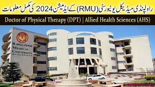 Rawalpindi Medical University RMU Admissions 202324  DPT amp BS Allied Health Sciences Programs [upl. by Aniret]