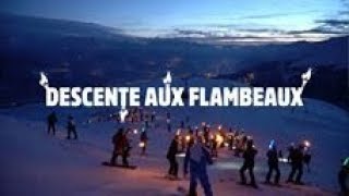 Descente aux flambeaux à CransMontana  FIS Coupe du monde de ski 2018 [upl. by Mert]