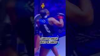 Claressa Shields beats De Santis‼️ claressashields shorts pflmma pflbellator [upl. by Beverley]