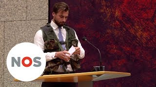 KAMERDEBAT Thierry Baudet verschijnt in militair vest [upl. by Llorrac]