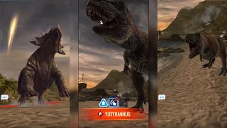 Omega YUTYRANNUS spotted can it shine in Shores arena 😬  PVP Battles  Jurassic World Alive Ep 154 [upl. by Zetana]