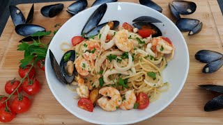 EP 3  Spaghetti allo scoglio  Italy  SEAFOOD SPAGHETTI [upl. by Navanod1]